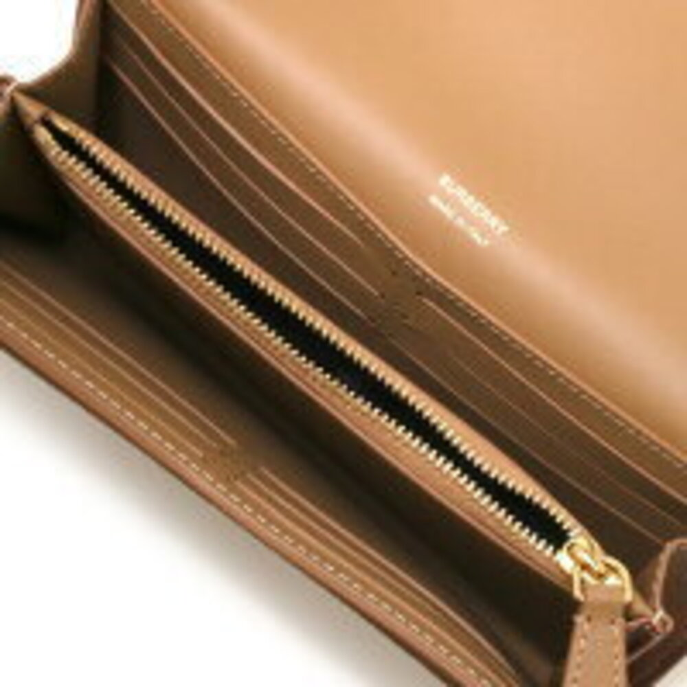 Burberry Beige Brown Wallet Long Continental Brown Camel